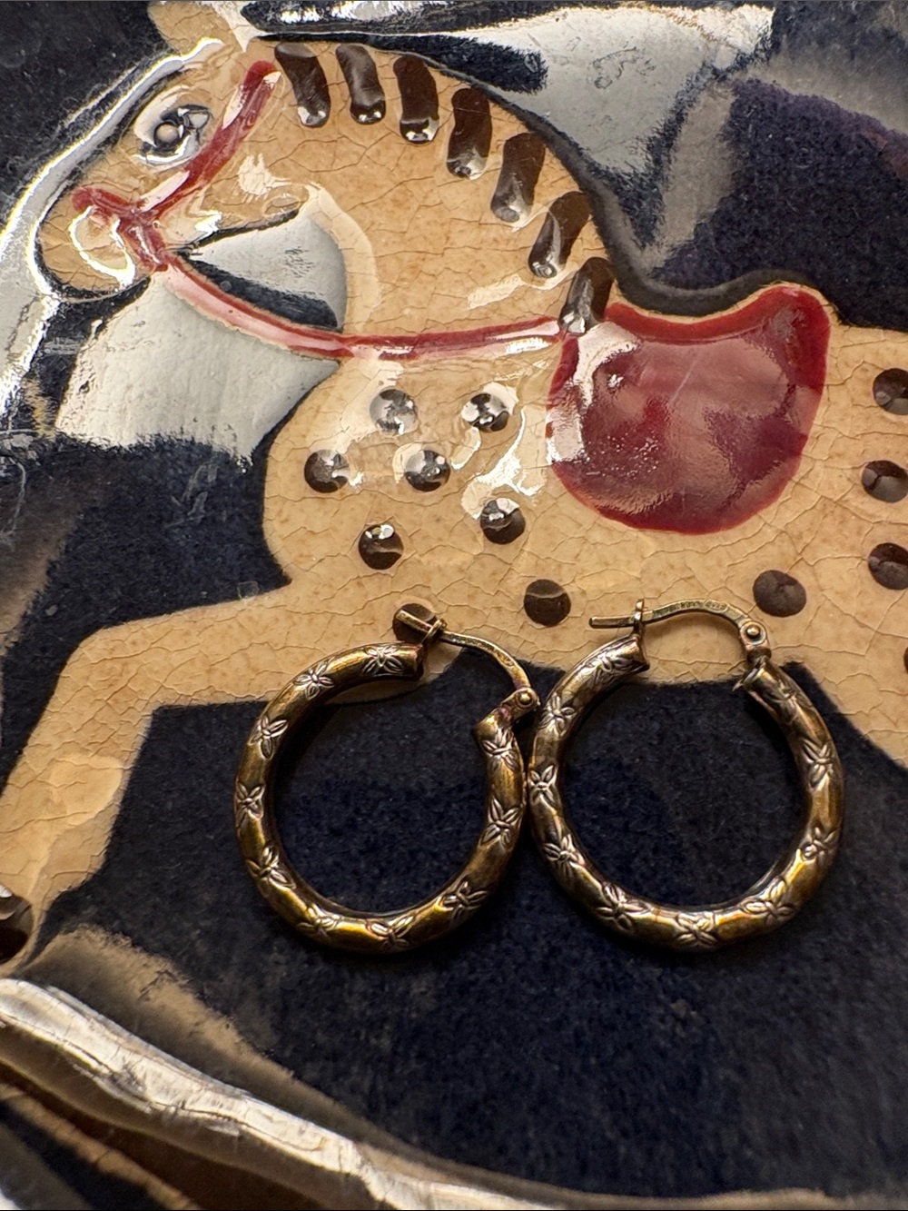 Stars GoldSterling Hoop Earrings